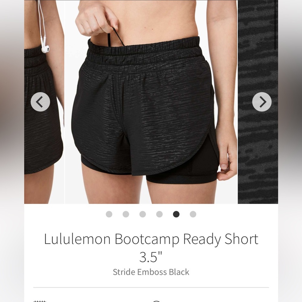 141. Lululemon boot camp ready short